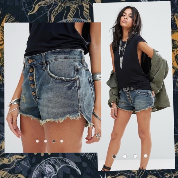 FP ✨NWOT Runaway Low-Rise Button-Fly Cutoff Shorts - Picture 9 of 13